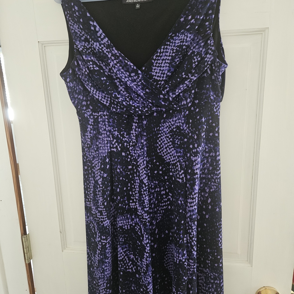 American Living Purple and Black Maxi Dress
